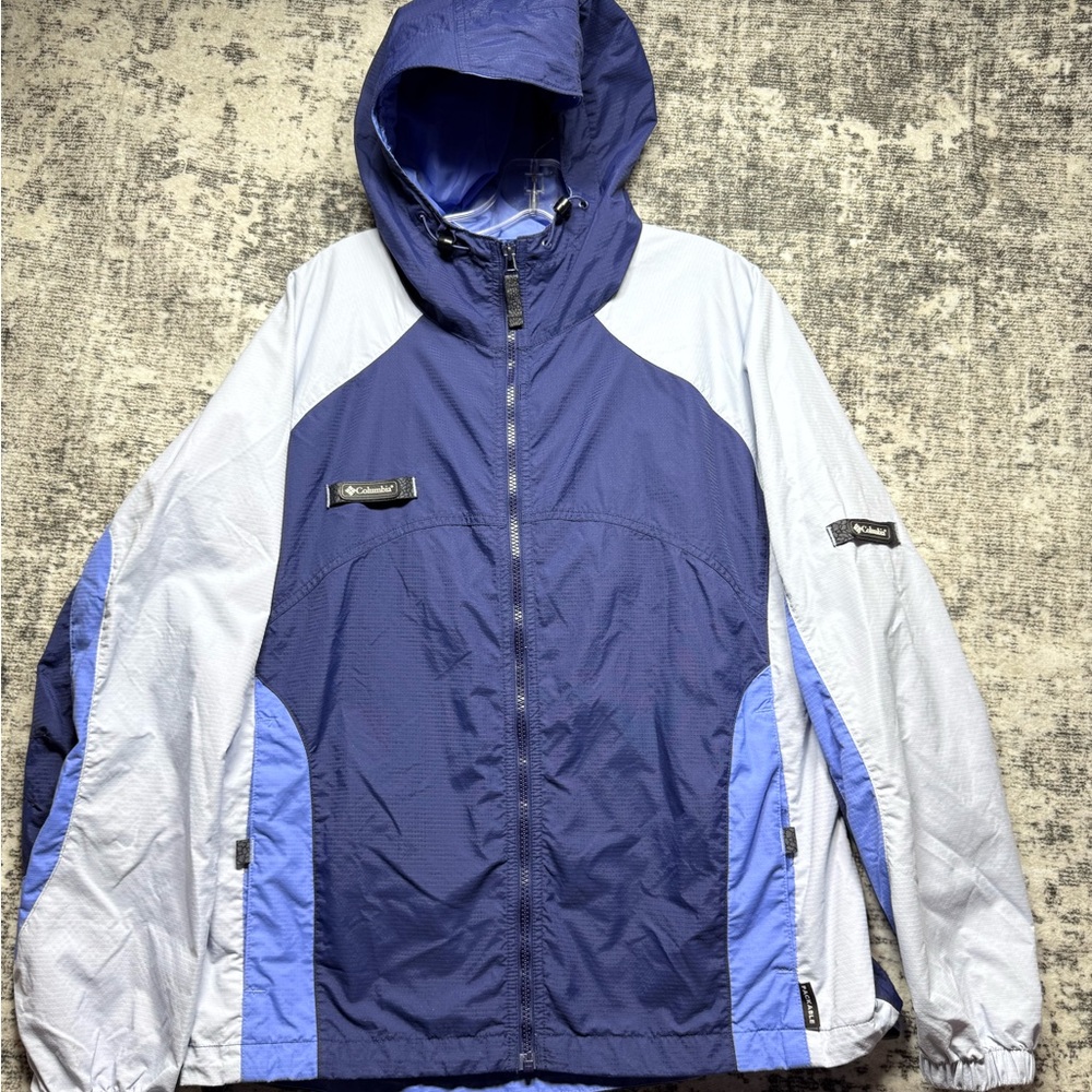 VTG Columbia Women's XL Packable Hooded Windbreaker Jacket Outdoor Golf Sports
